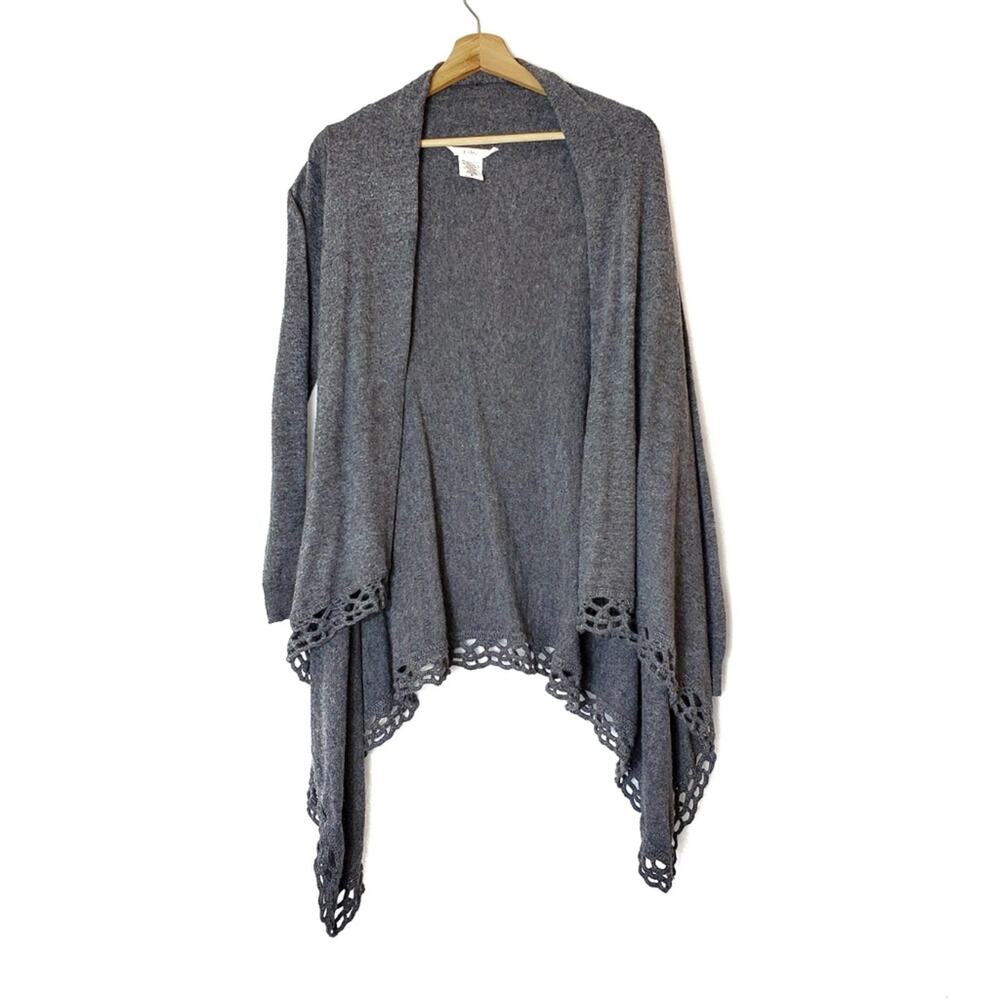 Esley | Cutout Crochet Knit Open Front Cardigan